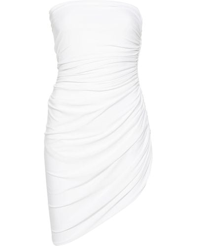 Norma Kamali Gathered Strapless Minidress - White