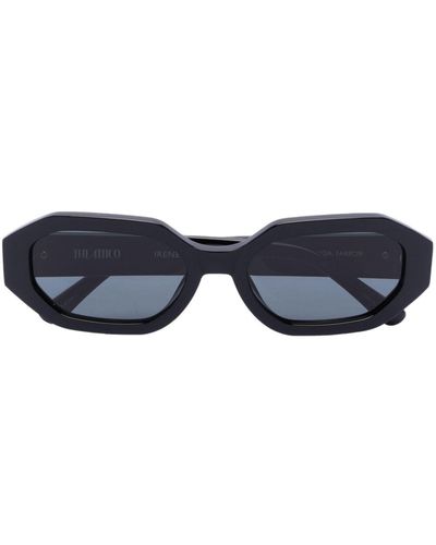 Linda Farrow Irene Oval Sunglasses - Women's - Acetate - Blue