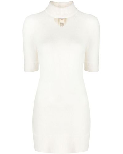 Patou Cut-out Alpaca-blend Minidress - White