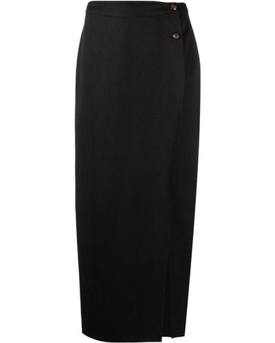 Reformation Kai Wrap-design Skirt - Black