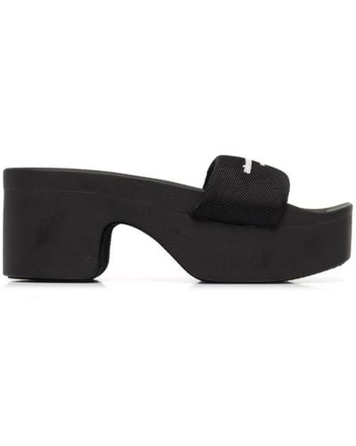 Alexander Wang Aw Platform Slide Shoes - Black
