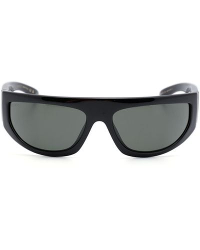 Gucci Biker-frame Tinted Sunglasses - Grey