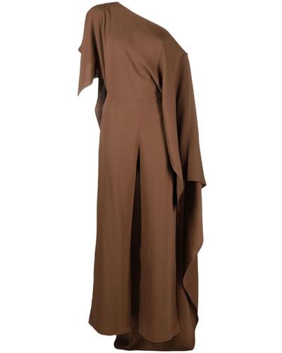 ‎Taller Marmo Jerry Draped Jumpsuit - Women's - Acetate/viscose - Brown