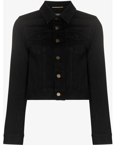 Saint Laurent Denim Jacket - Women's - Cotton - Black