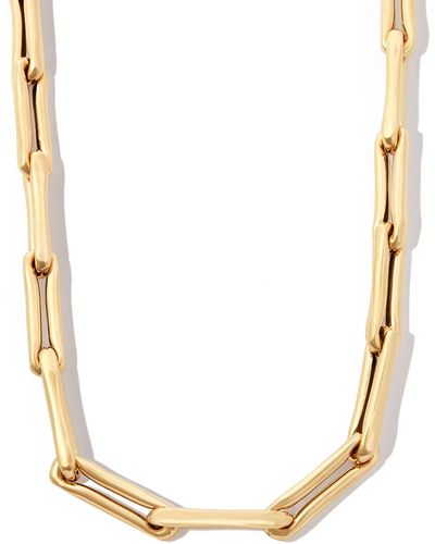 Lauren Rubinski 14k Yellow Extra Large Brushed Chain Necklace - Metallic
