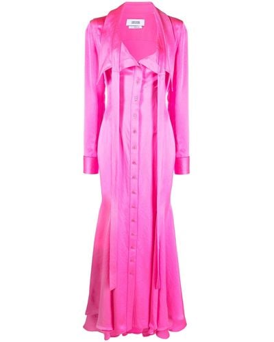 Christopher John Rogers Flared Shirt Maxi Dress - Pink