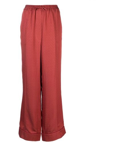 Sleeper Pastelle Patterned-jacquard Pyjama Bottoms - Women's - Rayon/polyester - Red