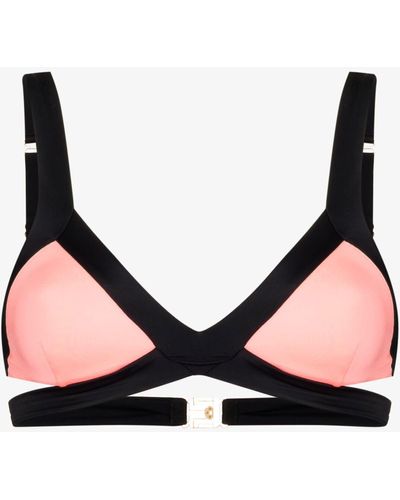 Agent Provocateur Black Mazzy Cutout Bikini Top - Women's - Polyester/spandex/elastane - Pink