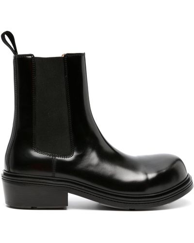 Bottega Veneta Fireman Leather Chelsea Boots - Men's - Calf Leather/rubberrubberrubber - Black