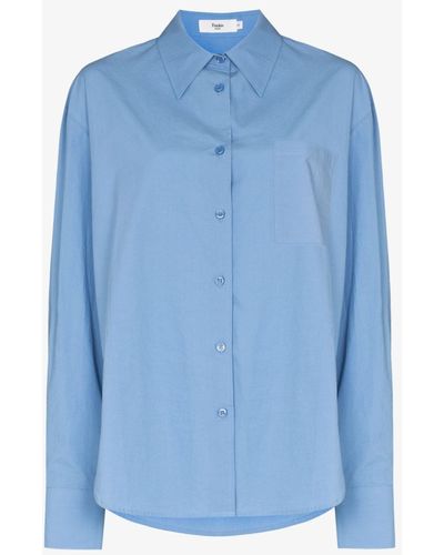 Frankie Shop Lui Organic Cotton Shirt - Women's - Organic Cotton - Blue