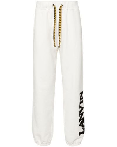 Lanvin Logo-embroidered Cotton Track Trousers - Unisex - Silicone/polyester/cotton - White