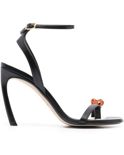 Lanvin Crystal-embellished 105mm Sandals - Black