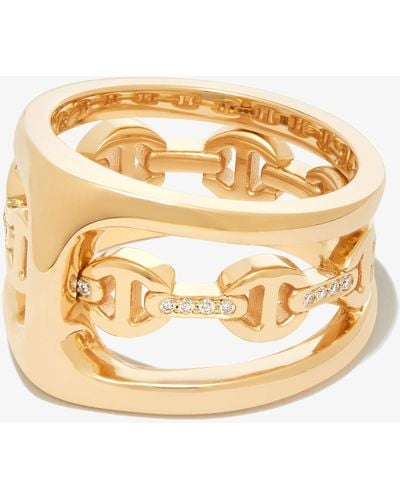 Hoorsenbuhs 18k Yellow Phantom Clique Diamond Ring - Metallic
