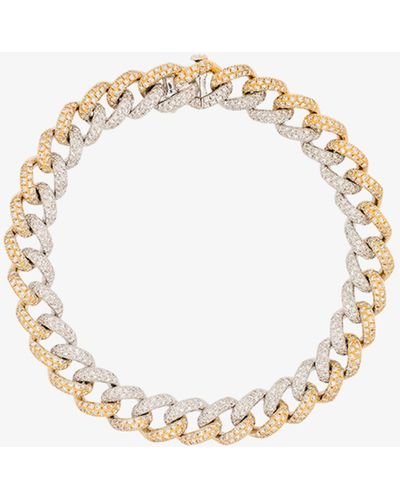 SHAY 18k Yellow And White Gold Medium Link Diamond Bracelet - Women's - Diamond/18kt White Gold/18kt Yellow Gold - Metallic