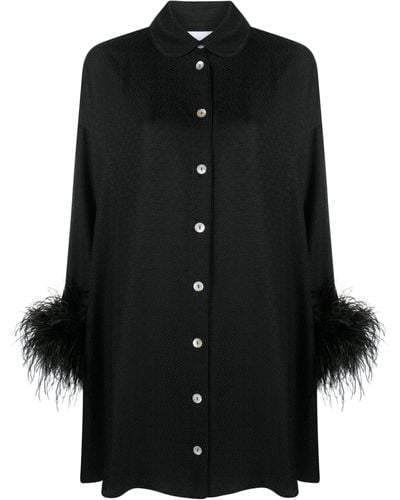 Sleeper Pastelle Patterned-jacquard Shirt Dress - Black