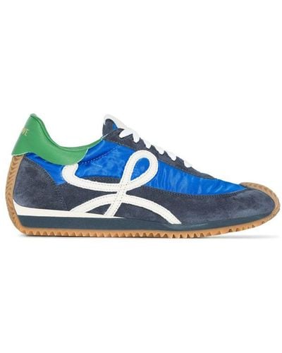 Loewe Flow Runner Low-top Trainers - Women's - Leather/rubber/fabric - Blue