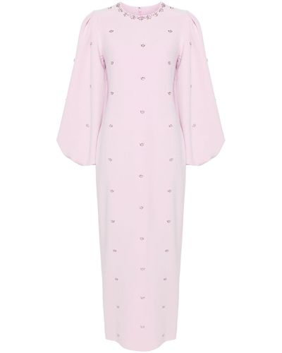 Huishan Zhang Joelle Crystal-embellished Midi Dress - Pink