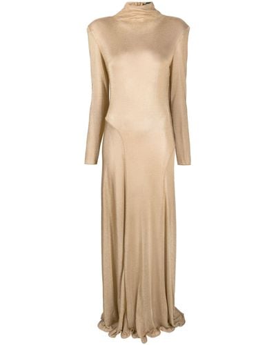 Tom Ford High-neck Gown - Natural