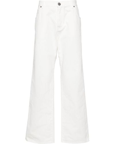 Balmain Mid-rise Straight-leg Jeans - White