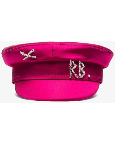 Ruslan Baginskiy Satin Baker Boy Hat - Pink