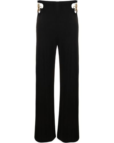Agent Provocateur Anastacia Chain-detail Flared Trousers - Black