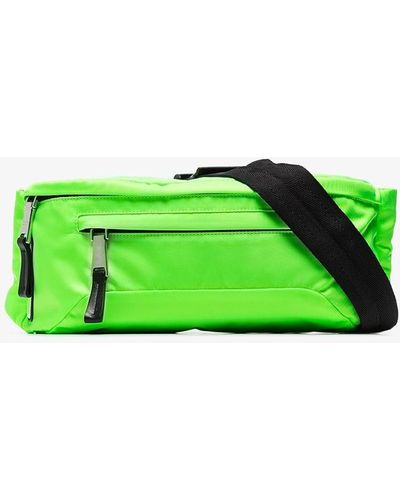 Prada Neon Green Nylon Belt Bag