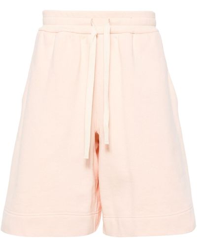 Jil Sander Drawstring Cotton Track Shorts - Pink