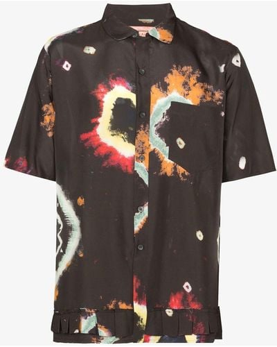 By Walid Chico Tie-dye Silk Shirt - Natural