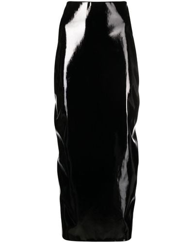 Maria Lucia Hohan Ivy Ruched Midi Skirt - Black
