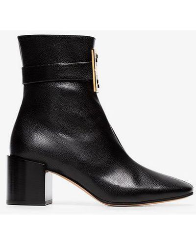 Givenchy 4g Leather Ankle Boots - Black