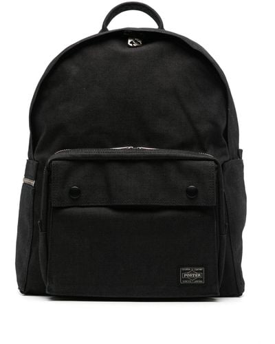 Porter-Yoshida and Co Smokey Canvas Backpack - Black