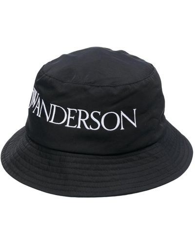 JW Anderson Logo-embroidered Bucket Hat - Unisex - Nylon/polyester - Black
