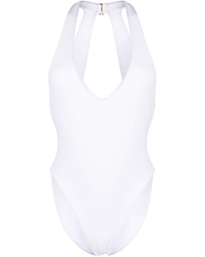Louisa Ballou High Sea Cut-out Swimsuit - Women's - Fabric - White