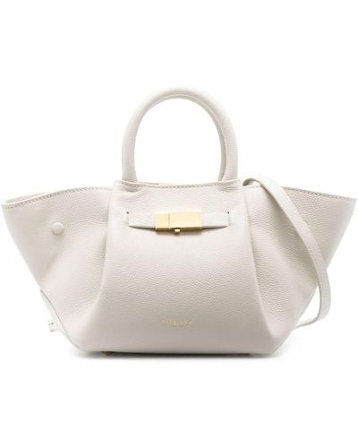 DeMellier London Neutral The Mini New York Leather Top Handle Bag - Women's - Calf Leather - White