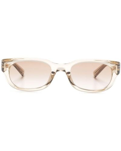 Saint Laurent Sl 642 Rectangle-frame Sunglasses - Natural