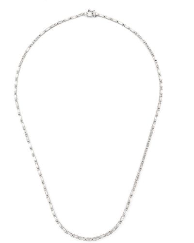 Suzanne Kalan 18k White Gold Linear Diamond Necklace - Women's - 18kt White Gold/diamond