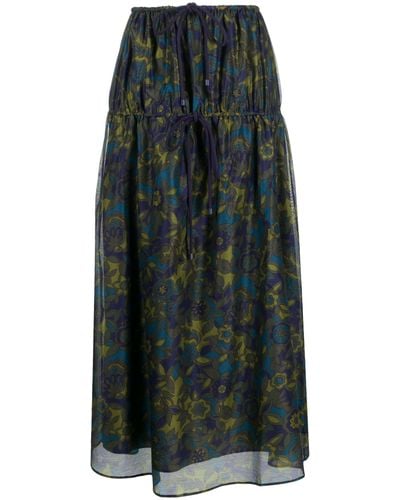 Sir. The Label Valerio Floral-print Maxi Skirt - Women's - Cotton/silk - Green