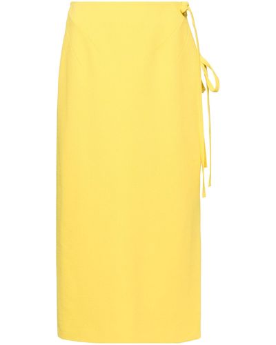 Emilia Wickstead Reve Pencil Skirt - Women's - Acetate/viscose/elastane/silk - Yellow