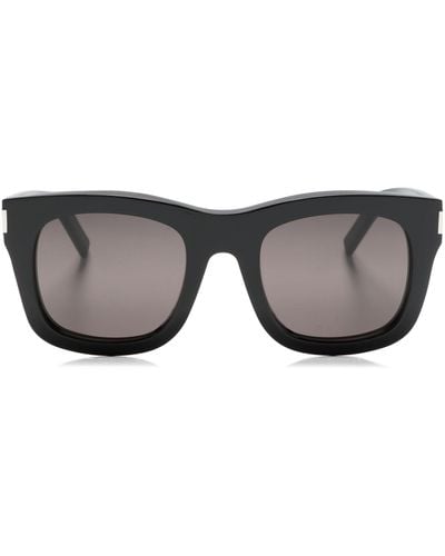 Saint Laurent Monceau Square-frame Sunglasses - Unisex - Acetate - Gray