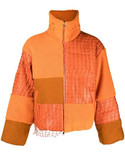 Who Decides War Birds Eye View Puffer Jacket - Orange