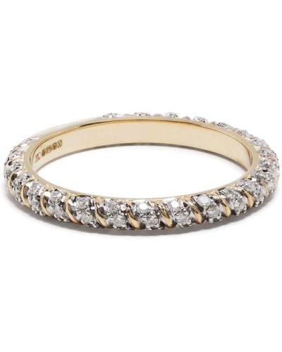 Yvonne Léon 9k Yellow Gold Mini Torsade Diamond Ring - Women's - Diamond - White