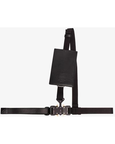 1017 ALYX 9SM Black Tri-buckle Leather Belt Bag