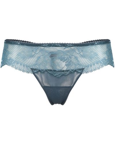La Perla Brigitta Lace Thong - Blue