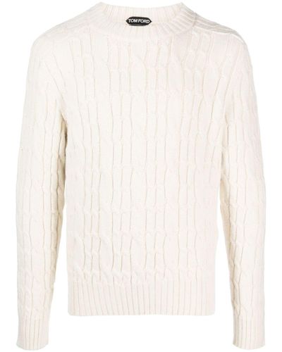 Tom Ford Cable-knit Wool Jumper - White