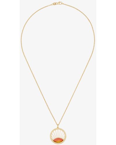 Andrea Fohrman 18k Yellow Sunset Diamond Necklace - White