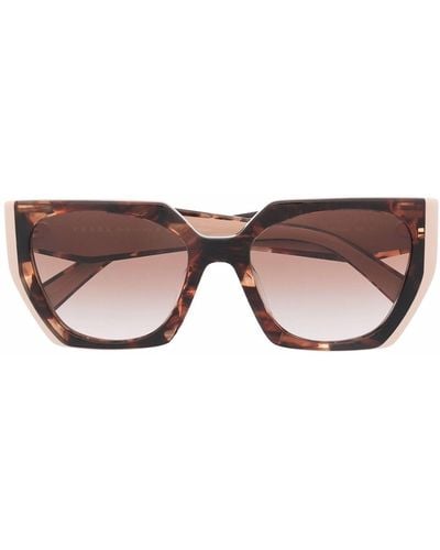 Prada Brown Tortoiseshell Oversized-frame Sunglasses