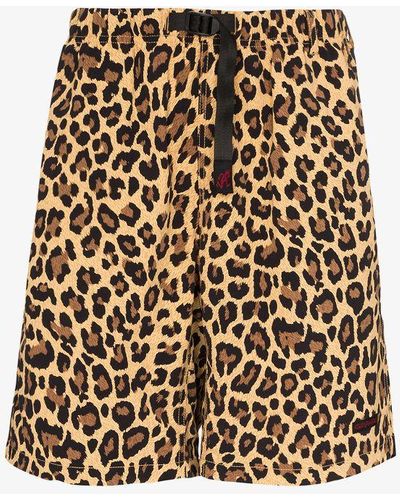 Gramicci Brown Shell Packable Leopard Print Shorts