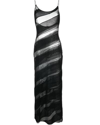 Oséree Lumière Twist Lurex Dress - Black