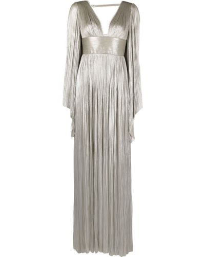 Maria Lucia Hohan Harlow Draped Silk Maxi Dress - Gray