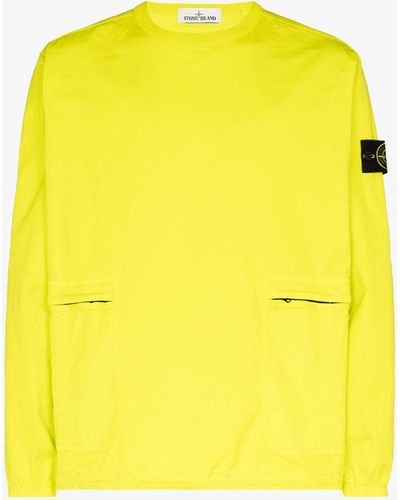 Stone Island Crew Neck Sweatshirt - Yellow